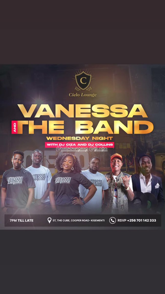 MrInfluencerUg1's tweet photo. A few minutes to #LiveWednesdays with @VanMegan2 @cieloloungeug con listen to some sweet live band vibes with the band hey @LoneChildMJB and @Naj_Daniell talk to me here #CieloMoments https://t.co/7D9C0PZrLc