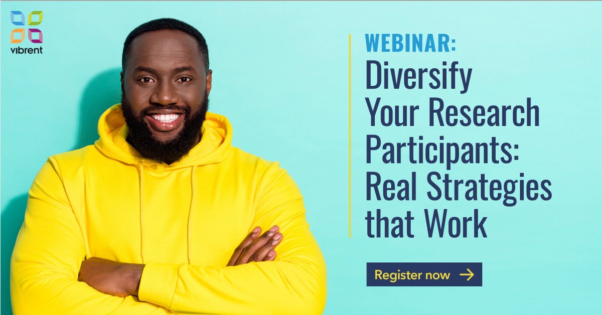 VibrentHealth's tweet image. Are you doing enough to recruit and engage diverse #research participants? It can be hard to know what works, so join this webinar to get the evidence-based and study-proven strategies.
vibrenthealth.com/campaign/webin… #healthresearch #digitalhealth #genomics