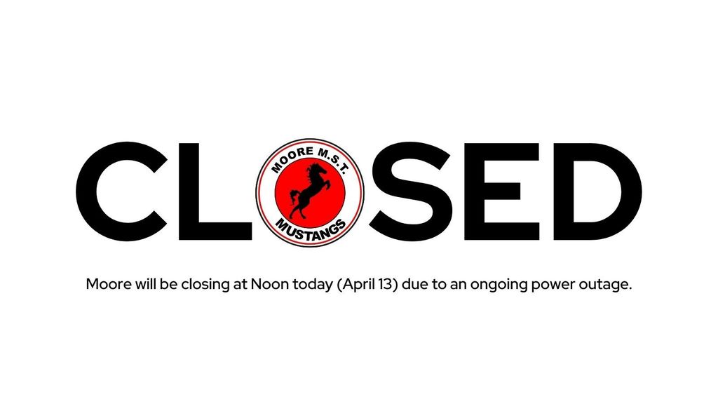We will be closing at Noon today due to an ongoing power outage. We are not confident that power will be restored today in a timely manner. We wanted to give parents enough time to make arrangements to have their student picked up. Bus riders will be bussed back to bus stops.
