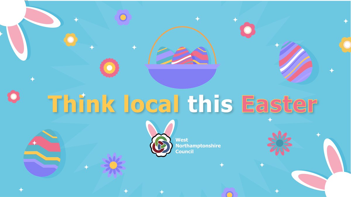 🐰 Think Local this #Easter in #WestNorthants 🐰

📢 When you #ShopLocal &amp; support local #attractions, you give the gift of #jobs, family income, better schools &amp; much more to everyone 💕 

🐣 Let’s go out &amp; support our amazing local businesses - westnorthants.gov.uk/supportlocal