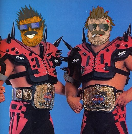 fka_Sheriff's tweet photo. Me and @MagnumPInapple play rivals on Twitter, but the fact is, he is one of my best friends irl and  @SecrtPineapple and Pine Twitter is 100 times better now with my boy as Magnum PI! 

I love you brother! You are forever the Hawk, to my Animal!

#LegionOfPine @TheRareRobot https://t.co/7kMIeWiwms