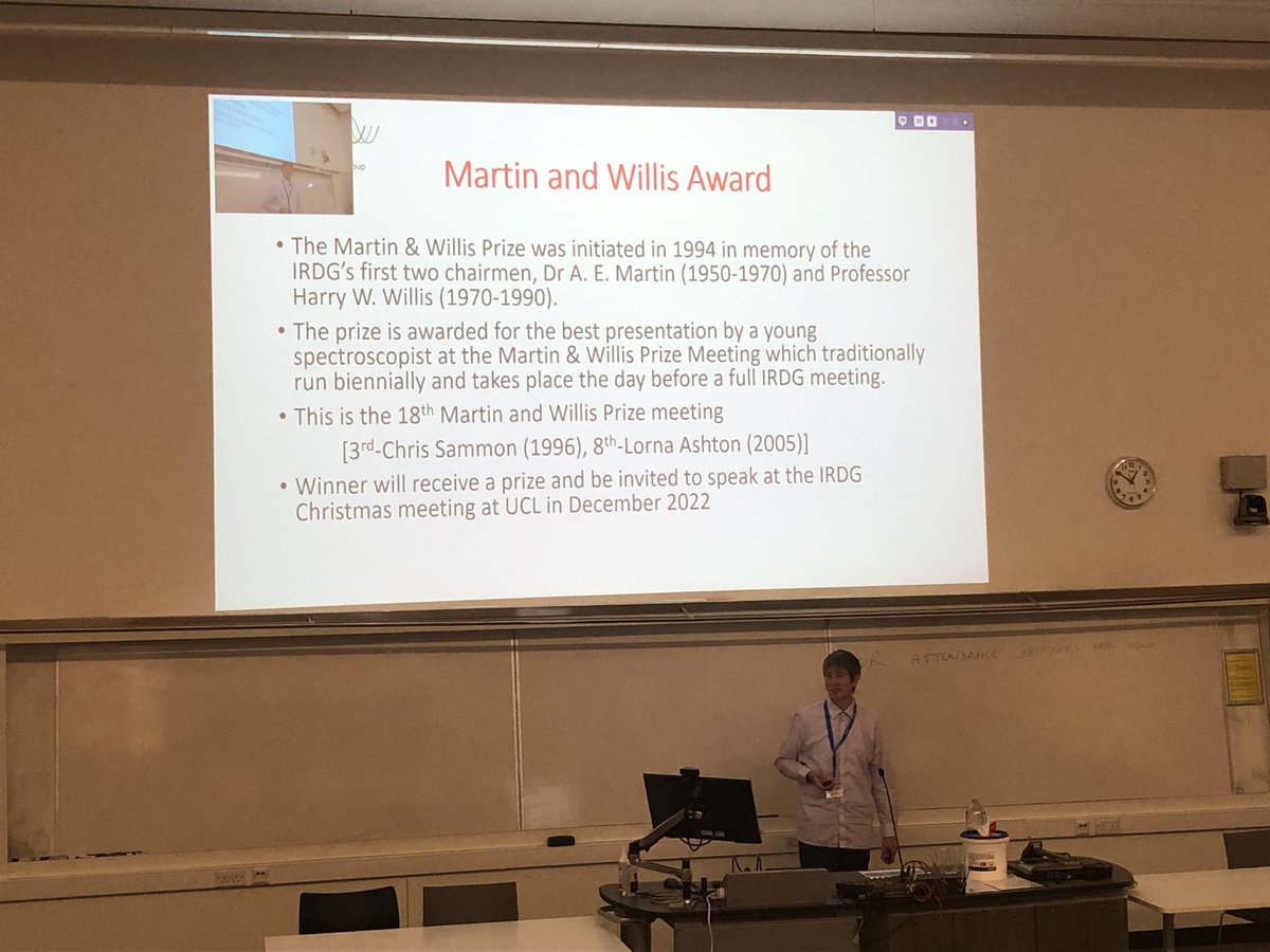 SpringSciX2024's tweet photo. It’s the @IRDG_tweets Martin &amp; Willis award session at #SpringSciX2022. With @Chris_Sammosas laying down the rules. https://t.co/FeiYabgfl3