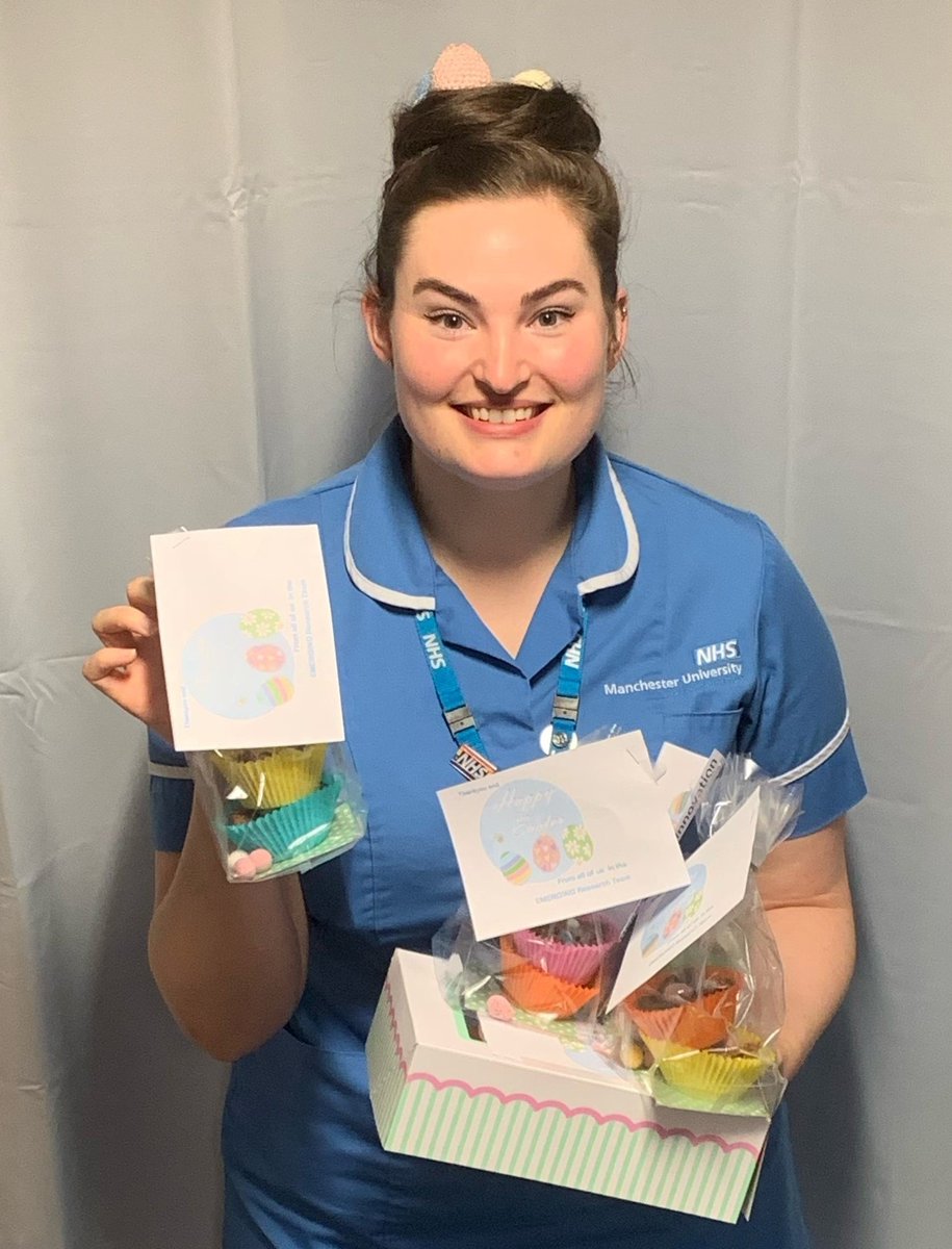 MFT_Research's tweet photo. Thank you @_Charley_T, one of our brilliant Clinical Research Nurses, based in the Emergency Department at @MFT_MRI 

Charlotte has made cakes for ED &amp; ICU colleagues and has also crocheted Easter eggs🥚– worn within her hair 'nest' – all while spreading the word about research👏 https://t.co/IZ05PNiC2R
