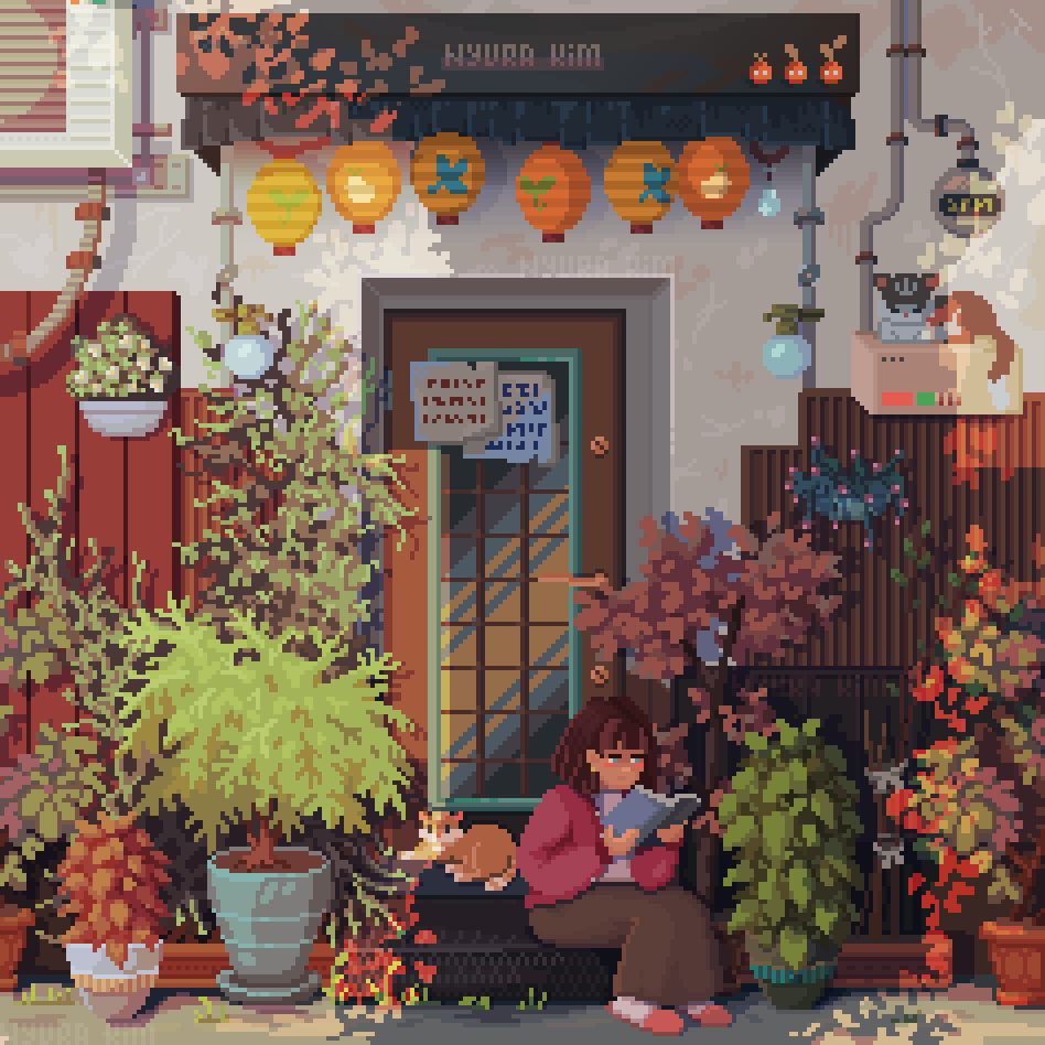 nyura_kim's tweet photo. sunbathing #pixelart #ドット絵 https://t.co/fjL2CMyHoD