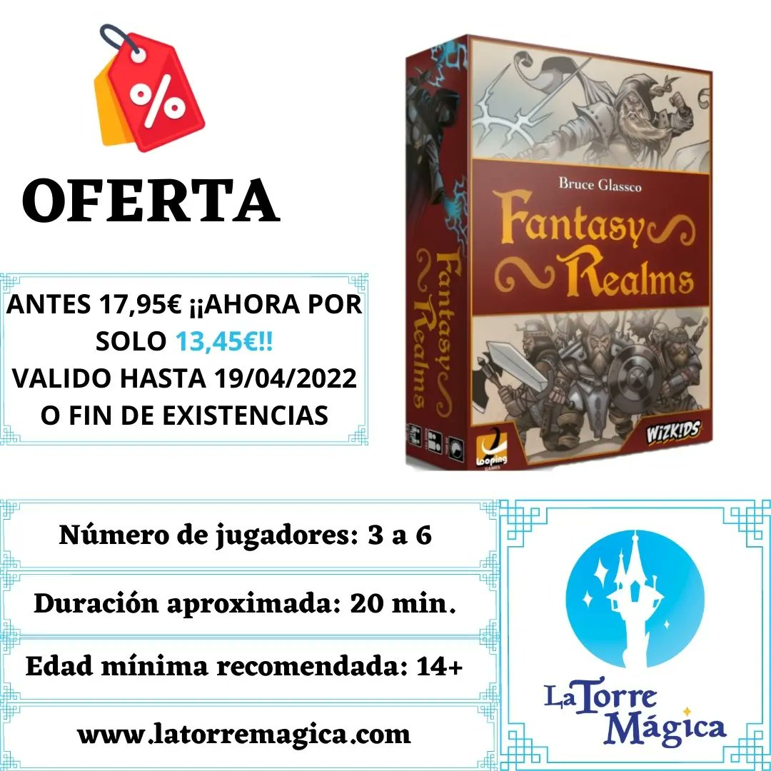 la_torre_magica's tweet photo. Nuevo miércoles y nuevos juegos a PRECIOS MACICOS!
#fantasyrealms de @wizkidsgames
#bouncebattle de @PlaySDGames
#sovietkitchen de @DevirIberia
#streaming de @Loopingames
#latorremagica #juegosdemesa #juegosenoferta https://t.co/tckVGcUUYN