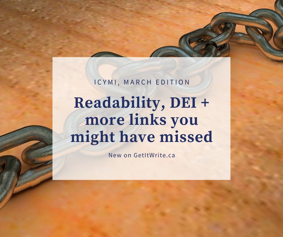 SueHorner's tweet image. ICYMI, March edition: Tips for better readability, steps to be a true ally for diversity and an amusing #ProofreadingFail, all in my latest blog post:  getitwrite.ca/2022/04/12/icy…