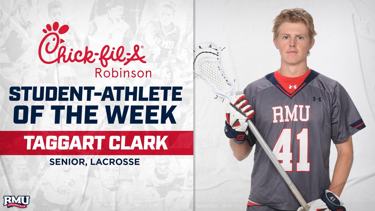 RMU Athletics (@rmuathletics) on Twitter photo Here they are! Your <a href="/CFARobinson/">Chick-fil-A Robinson</a> RMU Student-Athletes of the Week for April 13, 2022!
π₯: Jamie Keller - <a href="/RMUWLacrosse/">RMU Womenβs Lacrosse</a>
π₯: Taggart Clark - <a href="/RMUMLacrosse/">RMU Menβs Lacrosse</a>
#BobbyMo | π΅βͺπ΄ Here they are! Your <a href="/CFARobinson/">Chick-fil-A Robinson</a> RMU Student-Athletes of the Week for April 13, 2022!
π₯: Jamie Keller - <a href="/RMUWLacrosse/">RMU Womenβs Lacrosse</a>
π₯: Taggart Clark - <a href="/RMUMLacrosse/">RMU Menβs Lacrosse</a>
#BobbyMo | π΅βͺπ΄
