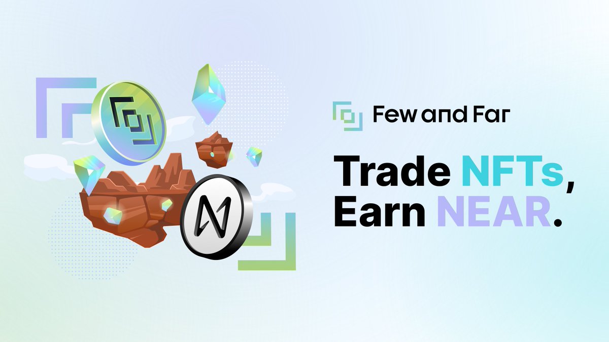 NEARWEEK's tweet photo. 🎁 ExploreTheNEARverse 15 🎁

 ✨ Join the #giveaway and be in the draw for an #Airdrop of 1000 $FAR!

To join:
🌴 Follow @FewandFarNFT 
🌴 Like, RT
🌴Join Few&amp;Far discord👇 
https://t.co/ReOcMX3GFi
🌴 Comment Discordname!

5 x winners will split 1000 $FAR!
 Fri 15th of April ⏰ https://t.co/Dh0Cpq3fNI