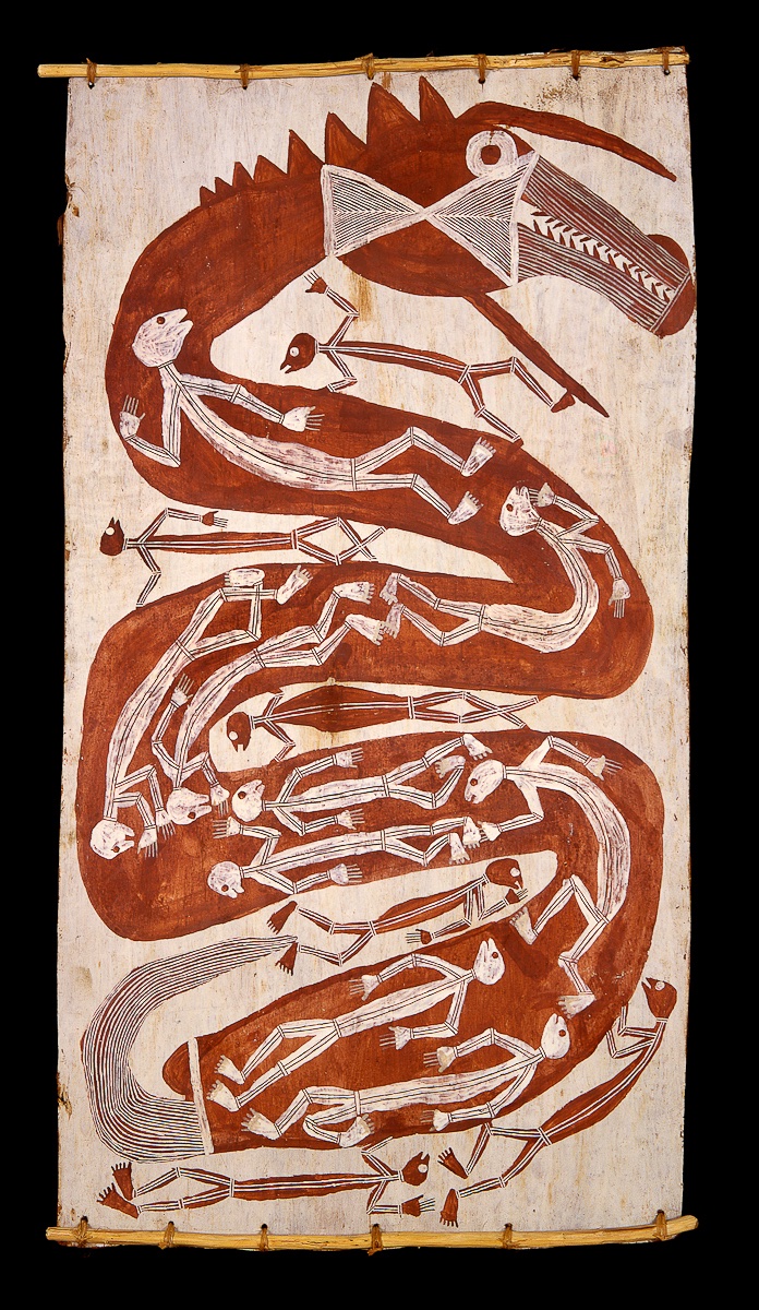 #WorldArtDay Ochre is a precious resource and central to the art of Indigenous Australian &amp; Torres Strait Island peoples' religion and culture. This is Ngalyod, Red Rainbow Serpent creator ancestor, painted by Billinyara Nabegeyo tinyurl.com/2p9ekzyx
Post by Fiona @GlamVols