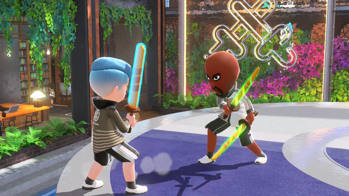NintendoES's tweet photo. Los personajes Mii aparecieron por primera vez en Wii Sports, ¡y #NintendoSwitchSports cuenta ahora con los Sportsmates! Sin embargo, si tienes algún personaje Mii por el que sientas especial cariño, ¡puedes recrearlo en #NintendoSwitch! https://t.co/SZAuIQZA24
