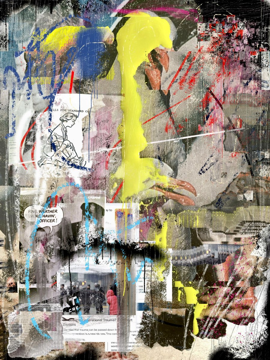 generational  thing  

painting + collage  |  2022