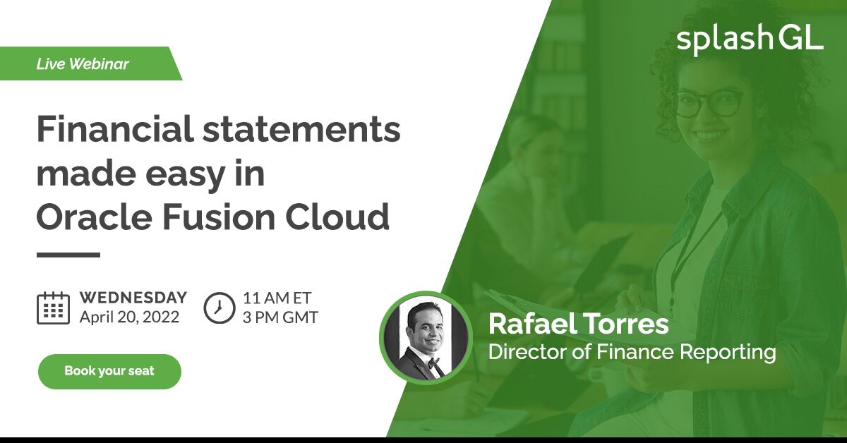 SplashBI's tweet photo. How are you doing with SmartView? Are you looking for an alternative product for SmartView in #OracleFusion Cloud? Join @rafitorres15 on April 20th, as we introduce you to #SplashGL & how it can simplify your financial statements in Oracle Fusion Cloud. https://t.co/Dkt0XrzoD0 https://t.co/CdgYj5url8