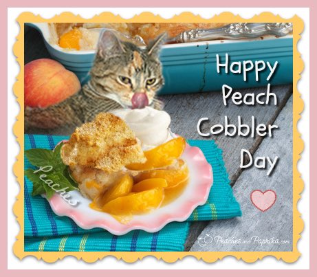 #PeachCobblerDay Happy National Peach Cobbler Day enjoy 😊 😁👍.