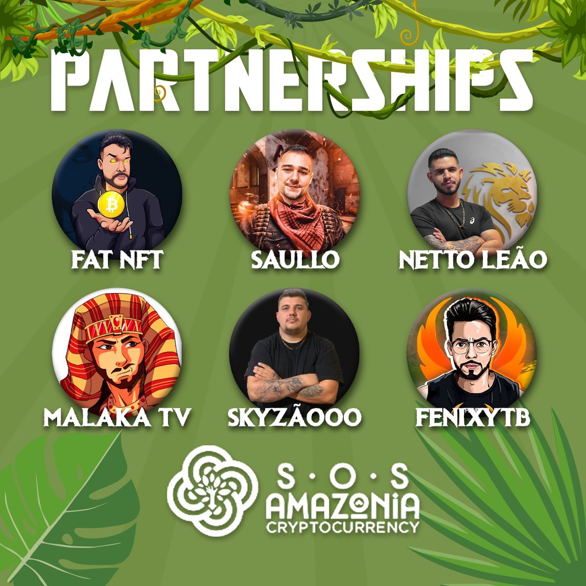 Hey! you already know our Brazilian partners? 🇧🇷 

⚡️ FAT NFT:
 youtu.be/xv1m-uiWTNk
⚡️ Saullo:
 youtu.be/Z0oACLp370o
⚡️ Neto Leão:
 youtu.be/9zL4wXY8J64
⚡️ Malaka TV:
 youtu.be/QzR5jx1uIQo
⚡️ Skyzooo:
 youtu.be/0htV1j-EEBc
⚡️ Fenix ​​Ytb:
 youtu.be/9S67c4PBKjI