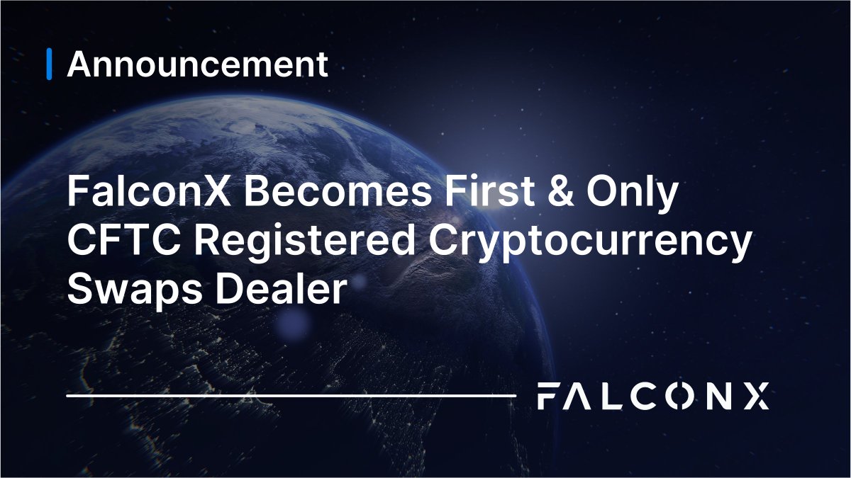 Today I'm excited to share @Falconxnetwork is the 1st & only #cryptocurrency #swapdealer registered with the @NFA_News & is one of the first crypto-focused primary level members of the @ISDA. bit.ly/3M4VJ9N