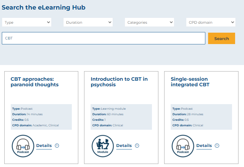 rcpsych_eLearn's tweet photo. Have you attended @rcpsych #CBT in Practice: #ManagingDepression2022 #conference today? Keen to #learn more?
CPD #eLearningHub hosts several #modules and #podcasts on #CBT. Use the handy #searchbar to #locate it!
πβ‘οΈ https://t.co/GFMT4jrmtc
#CPDCredits #onlinelearning https://t.co/MWlgUtSYP1