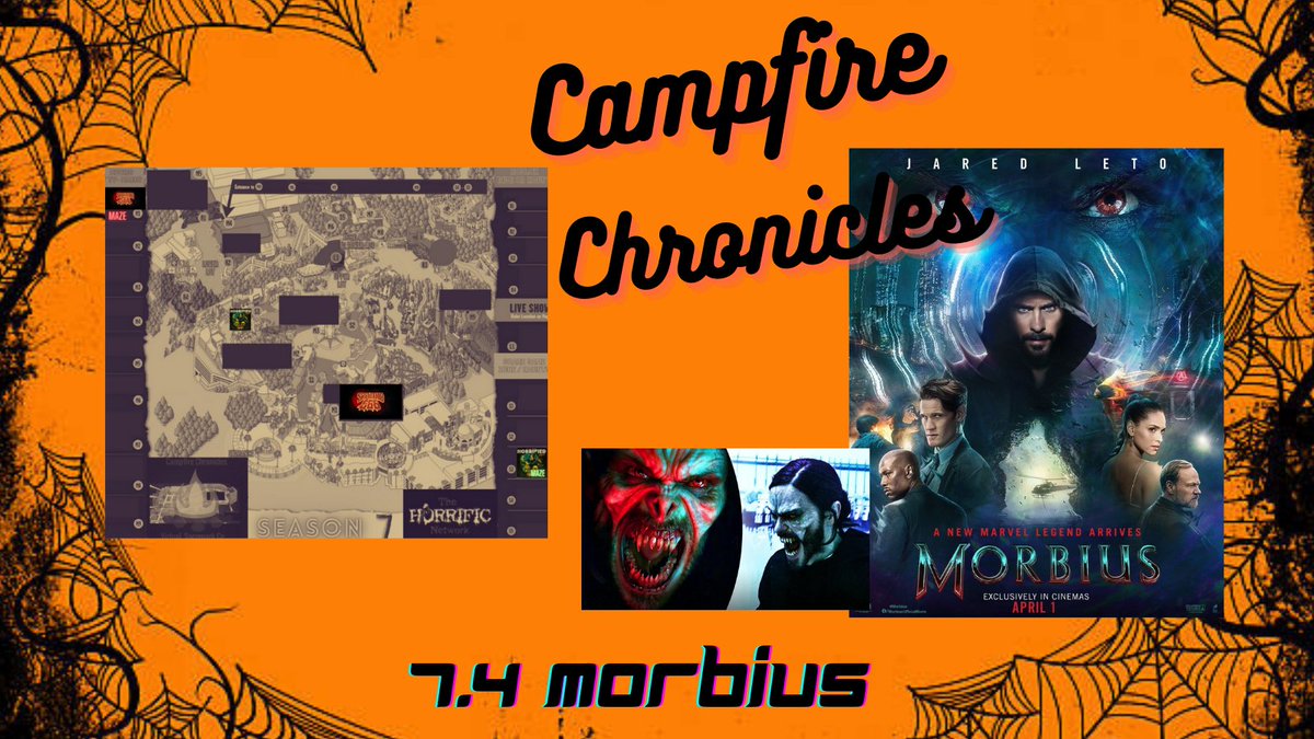 HorrificP's tweet photo. The gang is all live to watch what is being called the worst comic book movie of all time and see if anything would allow it to be in our virtual scare park.
https://t.co/uGufsHWRt8
#Morbius #MorbiusMovie #Marvel #Soney #MCU #horrormovies #Vampire #HHN #FantasyDraft #haunts https://t.co/FCQAdbjn6M