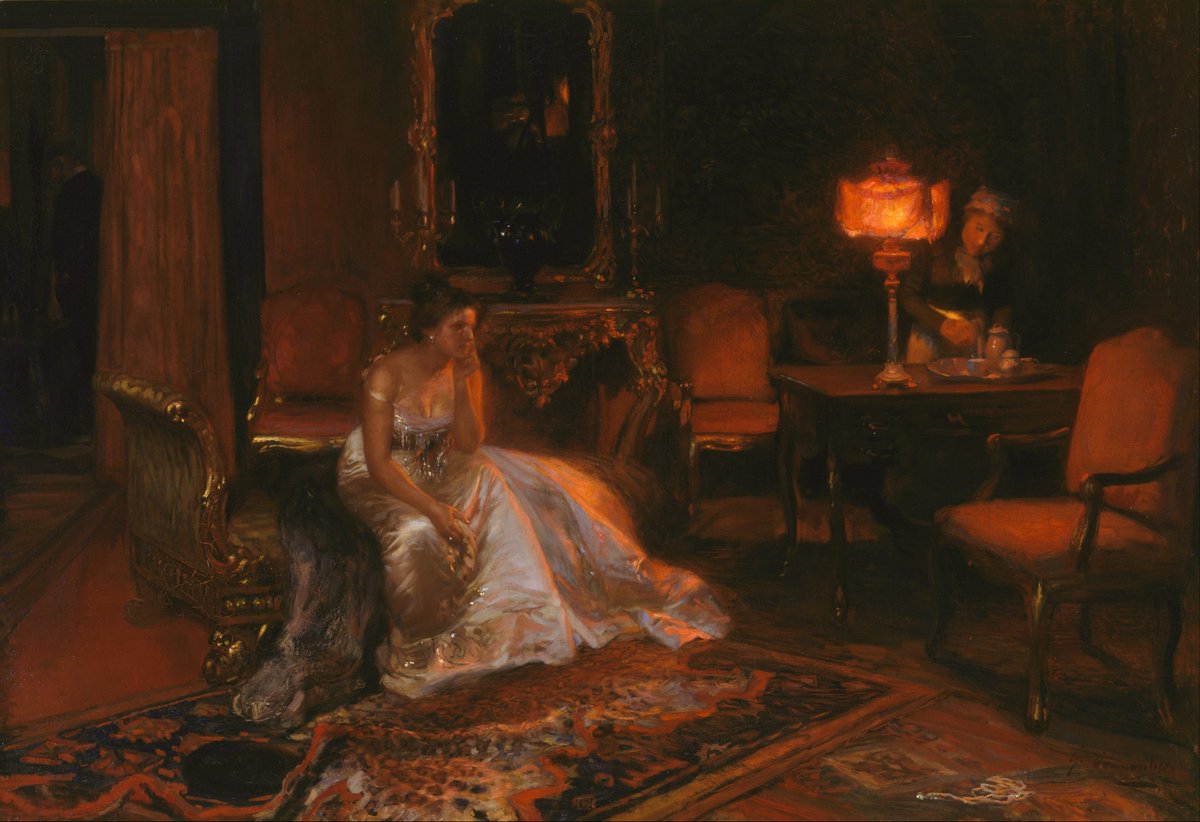 wikivictorian's tweet photo. The End of a Dream, by Italian painter Giuseppe Pennasilico (1908). Art Gallery of New South Wales. https://t.co/KxSC9z6Q95