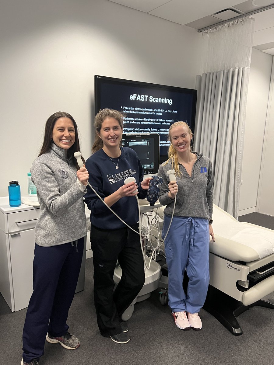Great day of scanning with the Case M4 EM Bound students from the Ultrasound day of the Bootcamp. The blindfolded eFAST challenge. Winning team shown. <a href="/MetroHealth_EM/">MH/CCF/CWRU Emergency Medicine Residency</a> <a href="/MH_EMultrasound/">MetroHealth Emergency Ultrasound</a> #EMBound #Match2023 #match2022 #FOAMed #POCUS