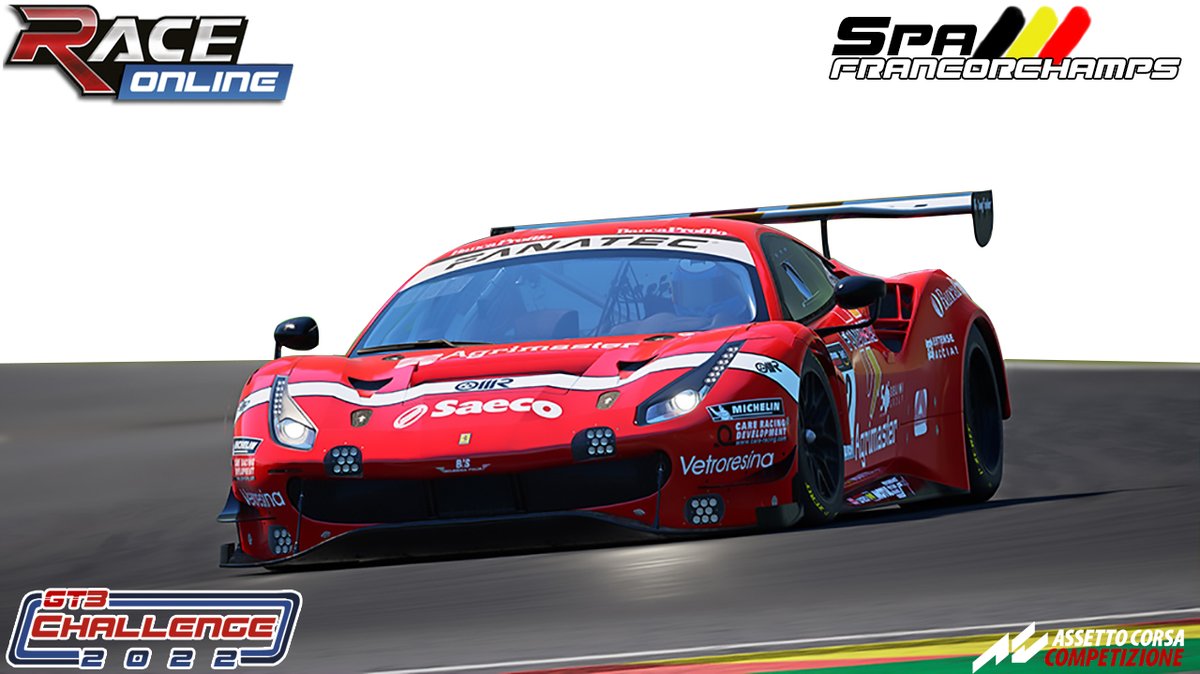 Hoy a las 22:00 4º carrera de la GT3 Challenge 2022 desde el circuito de Spa, catedral indiscutible del automovilismo deportivo, donde esperamos disfrutar en las miticas Eau Rouge, Pouhon o La Source, como siempre en directo en: twitch.tv/mjgs17