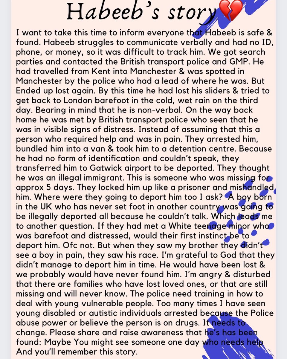 FrostyQueen6's tweet photo. Please take a moment to read. Habeeb  is now safe and sound https://t.co/ZD1Hkb3MrY