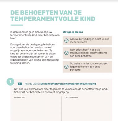 Heb even jullie hulp nodig. Het werkboek voor mijn online cursus wordt nu ontworpen. In mijn hoofd werkt het zo dat ik bij de linkerfoto ‘kijk de video’ over het hoofd zie en gelijk begin bij het lezen van de opdracht. Heb ik een gek hoofd? (Vind dat balkje wel leuk nl)