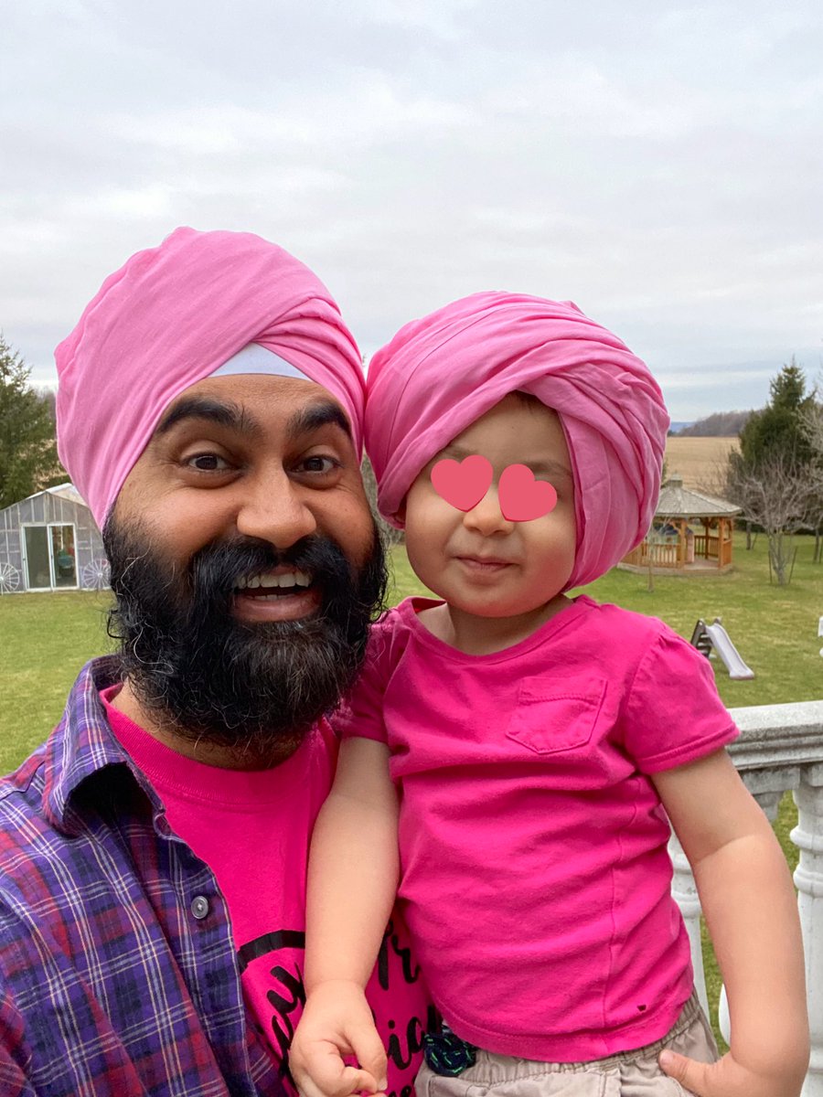 My son & I rocking our pink pugh’s for #DayofPink because we stand for social equality & fight against discrimination everyday. 
It’s also his favourite colour 💕 #SikhHeritageMonth #InternationalDayofPink 
@PeelSchools