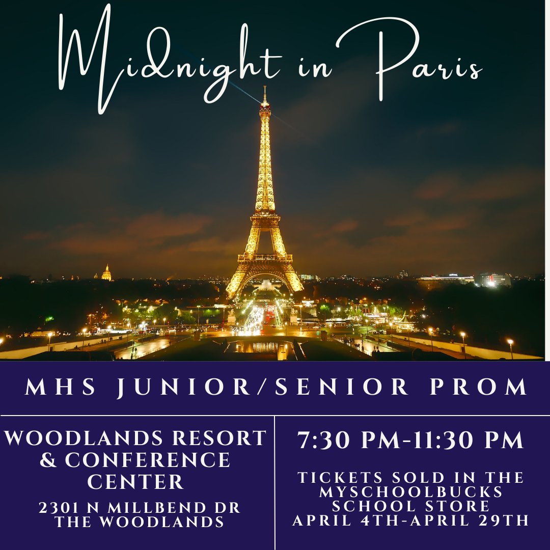 It's going to be a wonderful night! Get your tickets! <a href="/MarkBWeatherly/">Mark Weatherly</a> @Tommaney_MHS <a href="/kimkstokes/">Kim Stokes, M. Ed.</a> <a href="/winfieldkev/">@winfieldkev</a> <a href="/sherrihardy9/">Sherri Hardy</a> <a href="/MHSMrsZ/">Laurie Zuehlke</a> <a href="/MontgomeryISD/">Montgomery ISD</a>