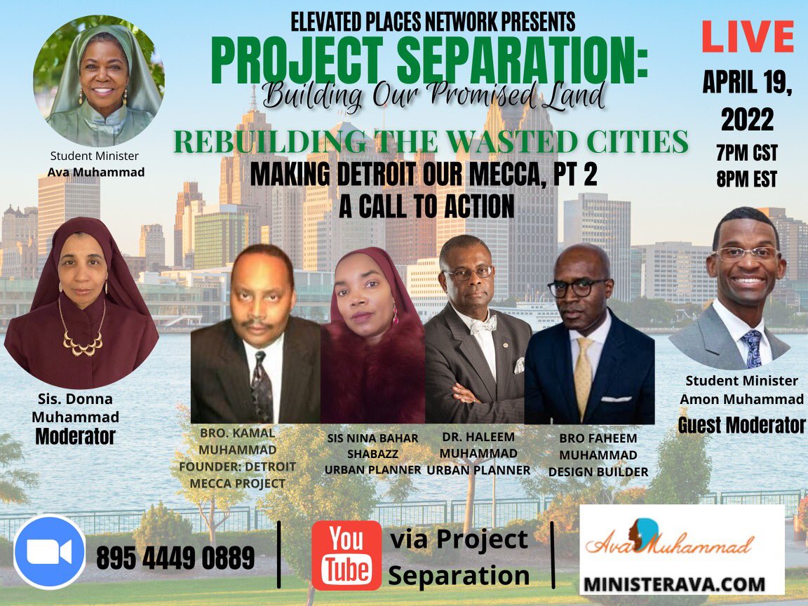 amonmuhammad's tweet image. We hope you can tune in Tuesday, April 19th🖥

You don’t want to miss this! 

🗣Spread the word. #ProjectSeparation