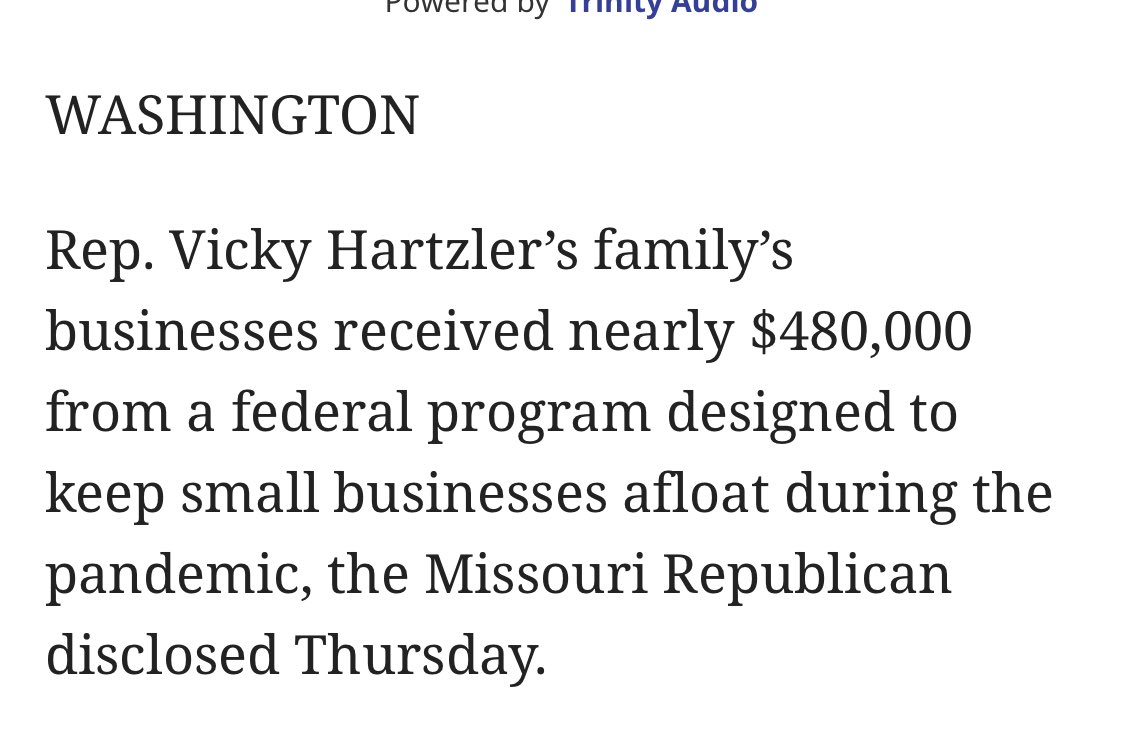 Lynz_Simmons's tweet photo. Girl.

You go first. Pay back that $500k PPP cash. Then the $1.5M+ you’ve taken in farm subsidies.

Y’all this right here is a #SlickVick. You’re watching it in real time. https://t.co/O4zZZnjeWU