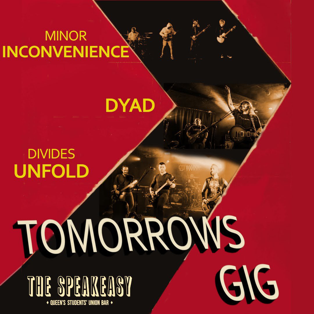 Only 1 day to go till we play with <a href="/dyadband/">DYAD</a> and Divides Unfold!

Grab your tickets here: eventbrite.co.uk/e/minor-inconv…