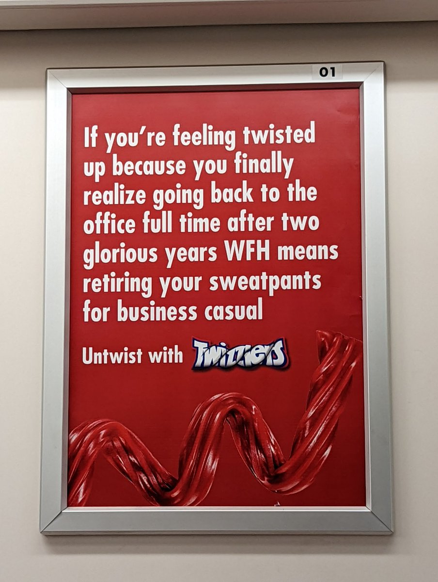 fritz33's tweet photo. @TWIZZLERS reframing anything about the last two years as 'glorious' - especially the work from home experience - is truly #twisted. The first time the thought of candy has left a sour taste in my mouth. #toosoon https://t.co/HBHAQhdCDK