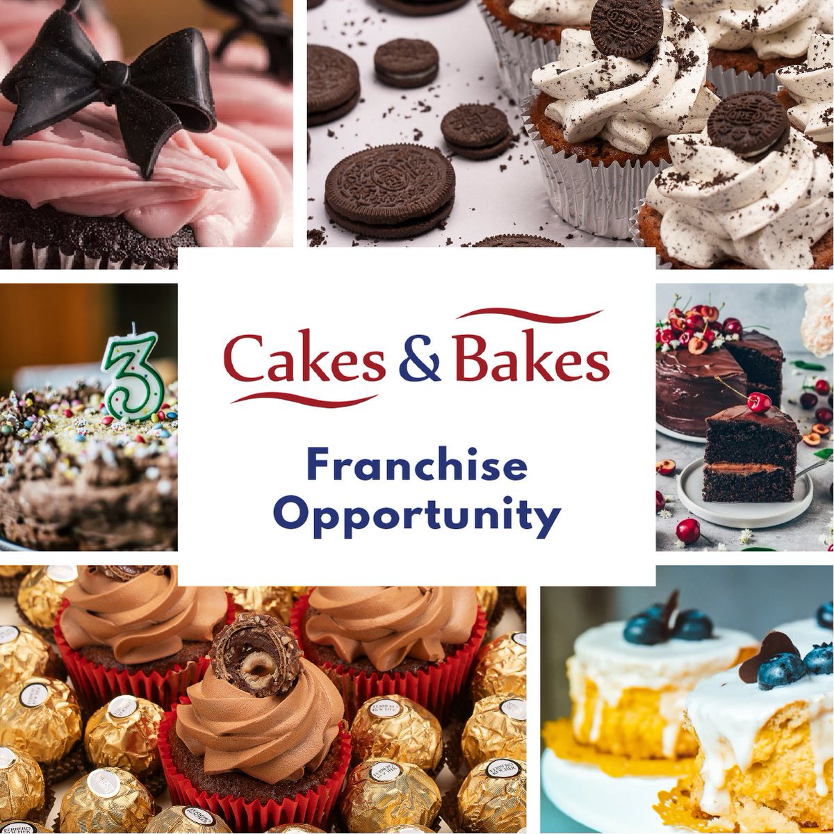 Introducing our new client, <a href="/cakeandbakesuk/">Cakes & Bakes</a>🎂🧁
They have 9 shops located in London serving their fresh and delicious cakes. 
Some dream of cake but you can bake it happen – icing, sprinkles and all. Experience sweet success with a Cakes &amp; Bakes franchise. 
#franchise #cakeshop
