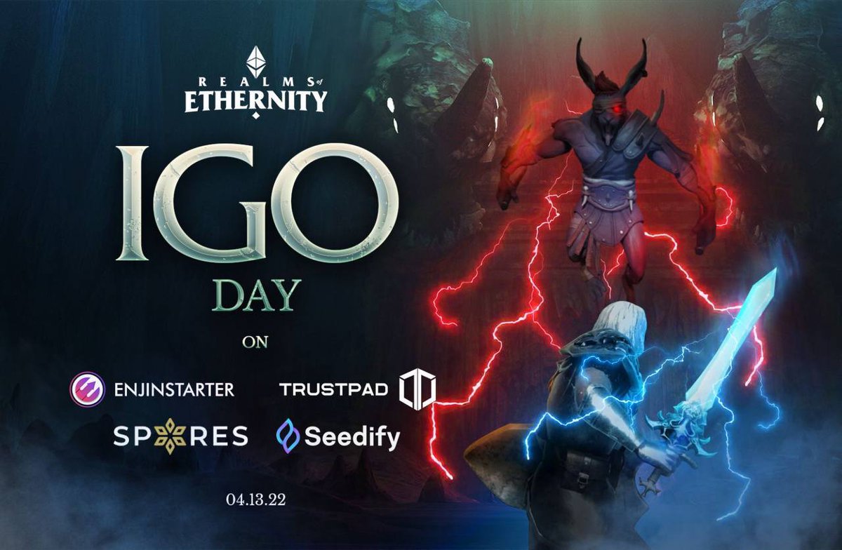 DynamicAirdrops's tweet photo. 🚨Today is @realmsofeth #IGO day 🚨

Don’t miss this chance to stack up on $RETH by participating in our IGOs today on @enjinstarter , @SeedifyFund , @Spores_Network , and @TrustPad !! 🎮💸🚀

See you there! 👀
🔘 Telegram Group - https://t.co/etqoUzWOd0 https://t.co/YJ4elHc40H