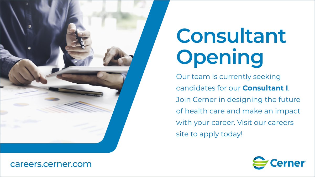 Leverage your knowledge and experience in an environment that is rapidly expanding. Visit our careers site to learn more about this opportunity and apply today! careers.cerner.com/job/90587BR