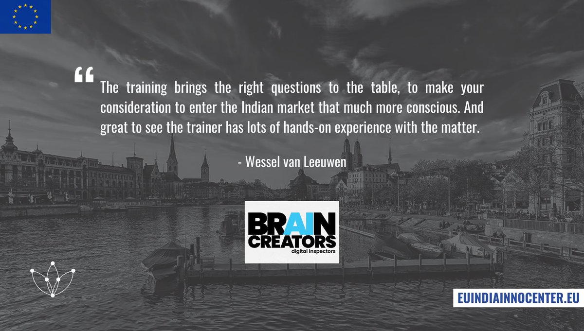 EUI_Innocenter's tweet photo. 🌎 One of the most valuable aspects of our programmes is the expert network we've built for our startups to learn from. 

✨ What keeps us going is hearing such positive feedback about our experts' training!

Begin your India journey with us now: https://t.co/m029oDz8sg https://t.co/pmguyX4UKN