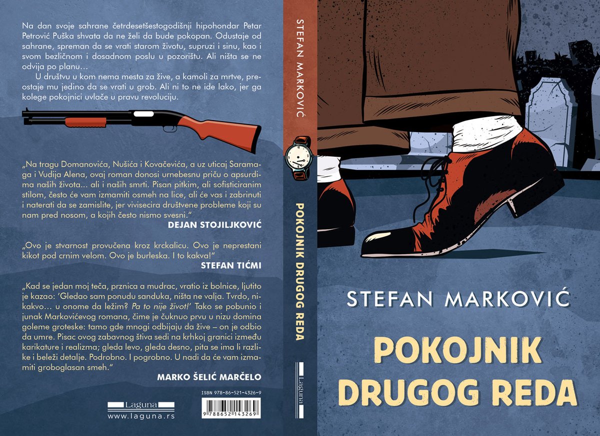 Ne sudi knjizi po koricama, mada, kada korice govore istim jezikom kao i ono što se nalazi između njih onda odobravam i taj sud.

'Pokojnik drugog reda' je na korak od objavljivanja <a href="/IPLaguna/">Laguna</a> , da ne kažem, na korak od ustajanje iz groba.