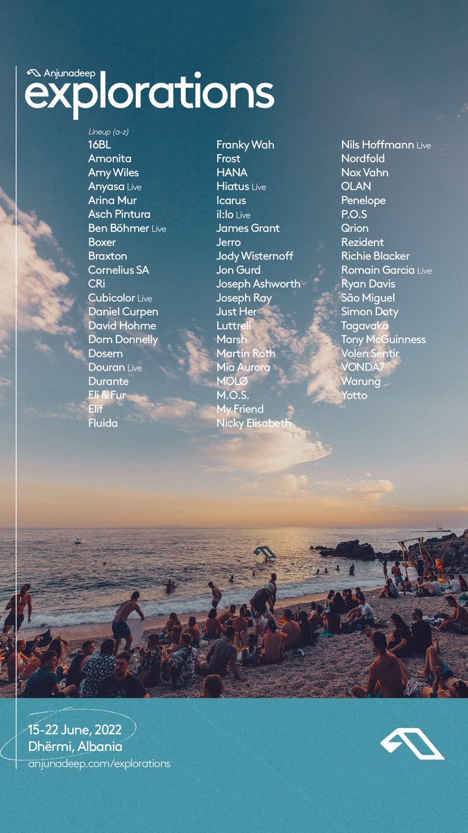🏝Excited to be back in Dhermi for <a href="/adexplorations/">Anjunadeep pres. Explorations</a> 🏝 can’t wait to share some beautiful music with the lucky people who got tickets. Get yourself on the waitlist if you missed out anjunadeep.com/explorations
