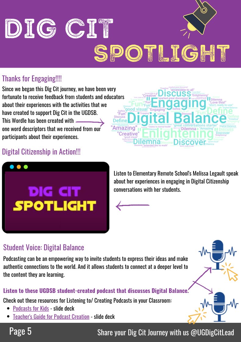 Can't believe we are already on our 6th issue of the #DigCitDish online mag!!! In this issue - taking a proactive approach to #DigCit, &amp; a spotlight 🔦on <a href="/ErsOtters/">UGDSB Elementary Remote Program</a> educator Melissa Legault  <a href="/ugdsb/">Upper Grand DSB</a> <a href="/EITCtravels/">EITC</a> @UGExperiential bit.ly/UGDISH6
