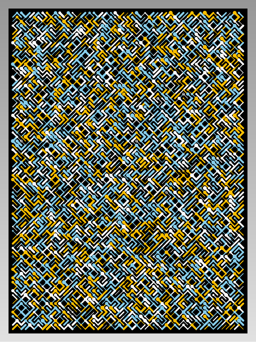 Cbain4's tweet photo. The first 4 pieces of 10_PRINT are now for sale

0.01 ETH each. One more piece will be added today. 

Check them out here..... 

https://t.co/RrLDTWLWtX

#NFTs #genart #creativecoding #p5js #10PRINTNFT https://t.co/H3GP9EjrTQ