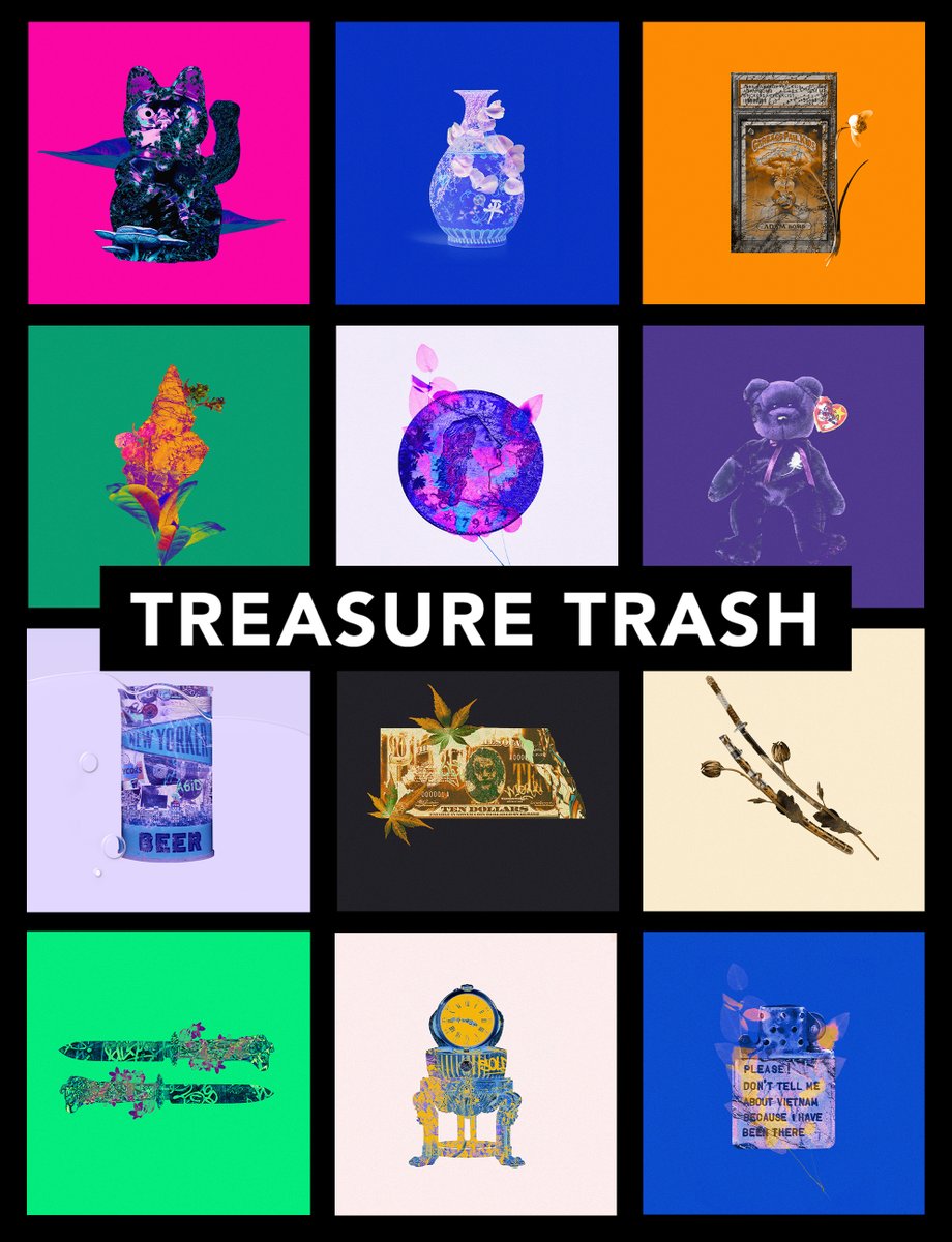 nftjacck's tweet photo. Treasure Trash is a series of 100 artworks reimagining our most treasured collectables following an apocalyptic environmental catastrophe💎🗑️

The aim is to raise awareness of the dangers of climate change in the NFT space.

Mint: May (TBD)
Artworks: 100
Editions: 2000

#nftart https://t.co/ROfkJfkqp6