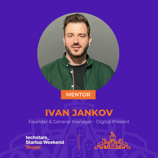 Mentor announcement 🥁 🥁 🥁 
Запознај се со Иван Јанков! 
Иван е основач и менаџер на креативната веб агенција Digital Present 🙌
Покрај тоа, Иван е и консултант со докажано искуство во технолошката индустрија, секогаш отворен за соработка.
#SWSkopje  #SWS22
