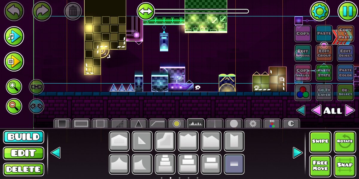 GdYizhar's tweet image. Gente ando haciendo un nivel de GD nose si tendrá estrellas pero pues solo paso el dato

#GeometryDash #Geometrydashlevel #robtopgames