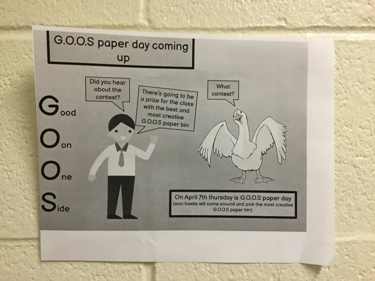 CHPSLibrary's tweet photo. Happy National GOOS Paper Day! CHPS got our GOOS Paper Bin Challenge On!  Some AMAZING &amp; CREATIVE Bins! But really ANY GOOS Bin is a GREAT GOOS Bin! 😉👍 #1
#GOOSPaperDay22 
@EcoSchoolsCAN @ChpsMilton https://t.co/HFkeR9Vrd7