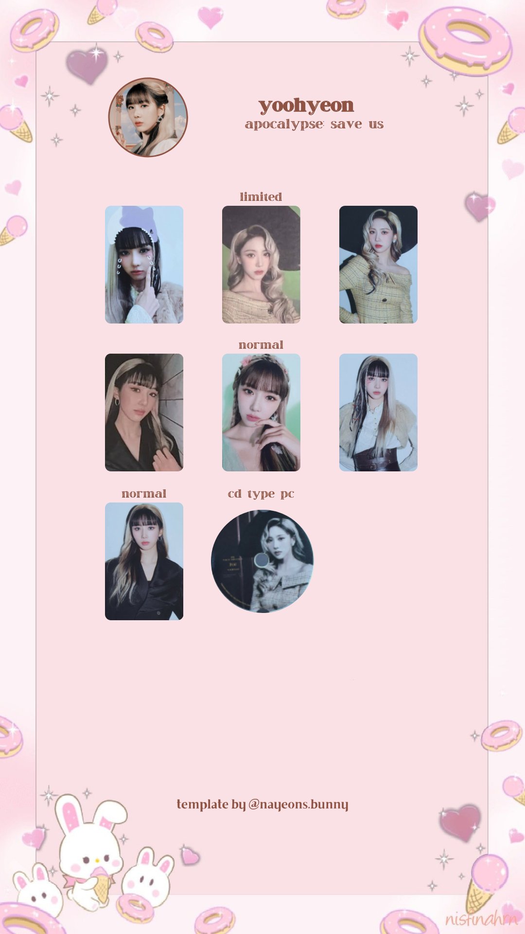 Nayeonsbunny On Twitter Dreamcatcher Photocard Template Apocalypse Save Us All