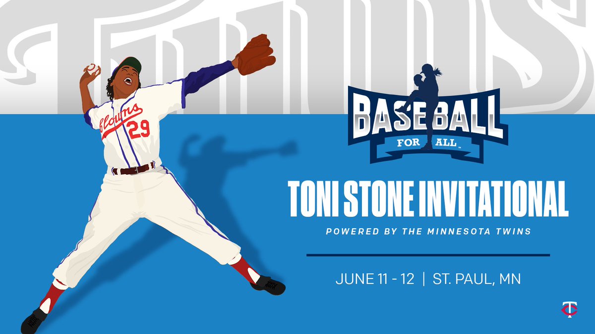 Twins's tweet photo. We are partnering with @baseballfor_all to bring the first ever girls baseball tournament to Minnesota! 

Register today: https://t.co/tcApT5x56f https://t.co/gD6RAKH8Pj