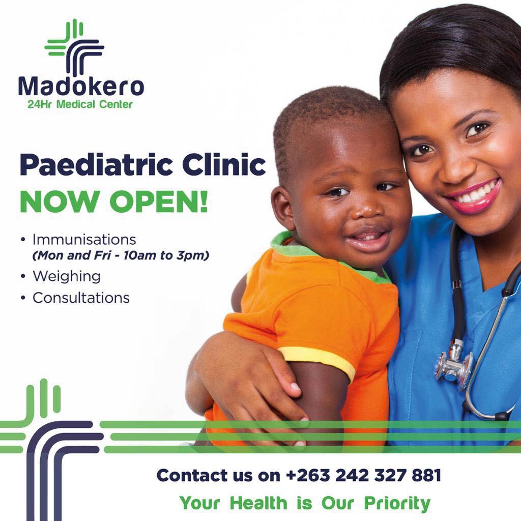 Madokero 24HR Medical Center Paediatric Clinic is now OPEN!

We offer a range of services including:

• Immunizations (Mon and Fri, 10am-3pm)
• Weighing
• Consultations

#YourHealthOurPriority