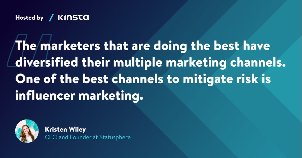 kinsta's tweet image. Have you added influencer (or microinfluencer!) marketing to your strategy yet? 👀

@TheKristenWiley makes a compelling case in the latest episode of #REPodcast ➡️ ow.ly/BEiw50IHFf6