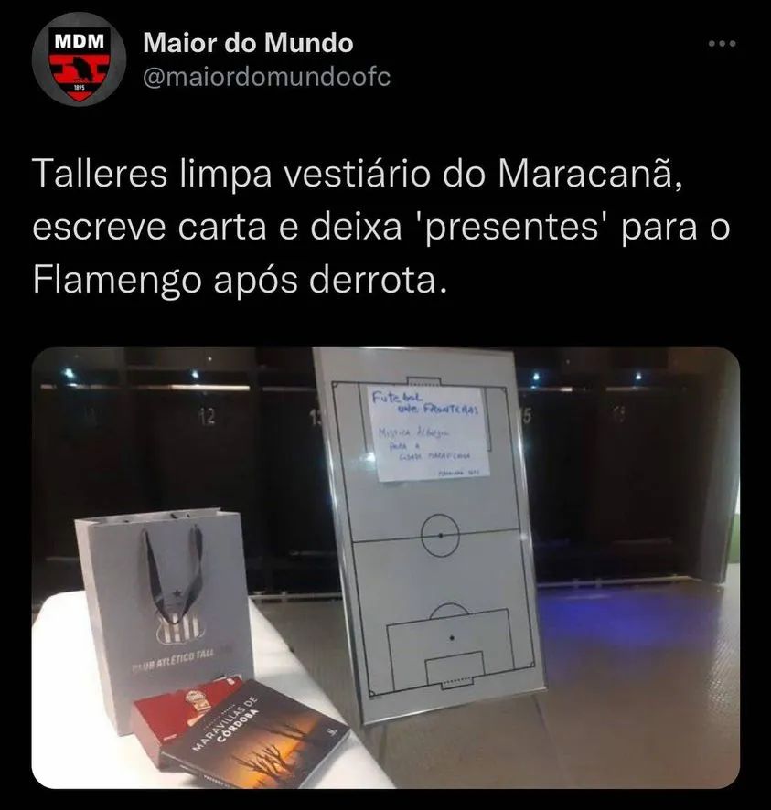 Gmonteiro81's tweet photo. @Flamengo Vcs viram essa atitude feita pelo Talleres?
Por favor, retribuam no jogo de volta!!! https://t.co/zFof1pnOeN