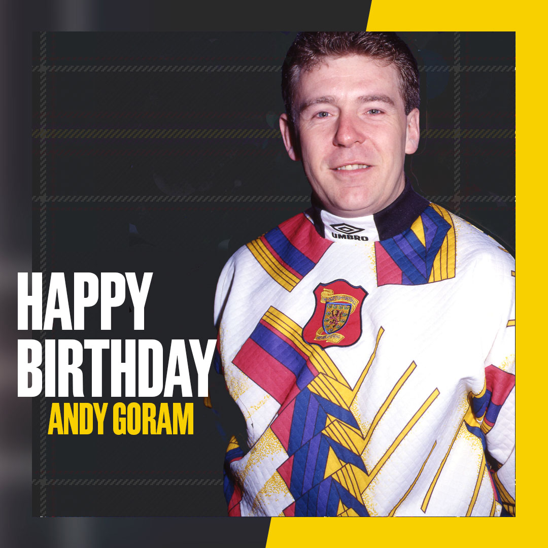 Happy Birthday Andy Goram 43       caps, lots of saves and great memories 